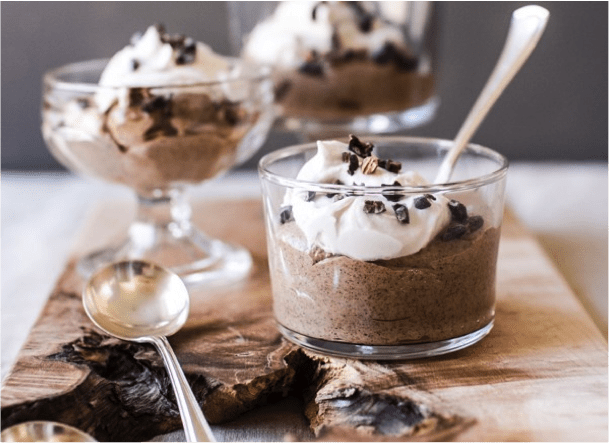 Cake Batter Chia pudding with Coconut Whipped Cream