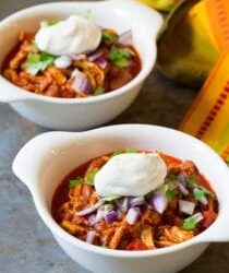 Roasted Red Pepper Chicken Chili