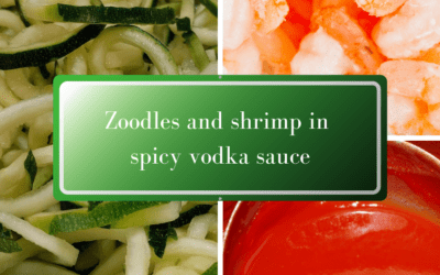 Shrimp & Zoodles in Spicy Vodka Sauce